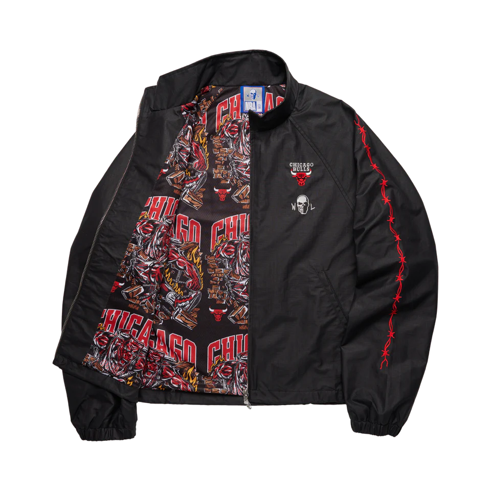 Bulls Barbed Wire Nylon Jacket1 Bulls Barbed Wire Nylon Jacket