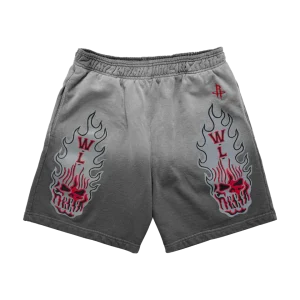 Houston Rockets Flaming Skull Shorts