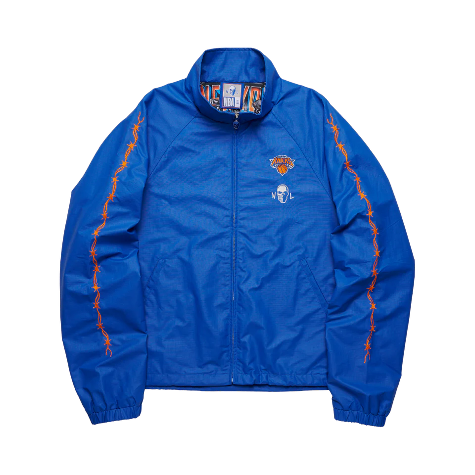 Knicks Barbed Wire Nylon Jacket Knicks Barbed Wire Nylon Jacket