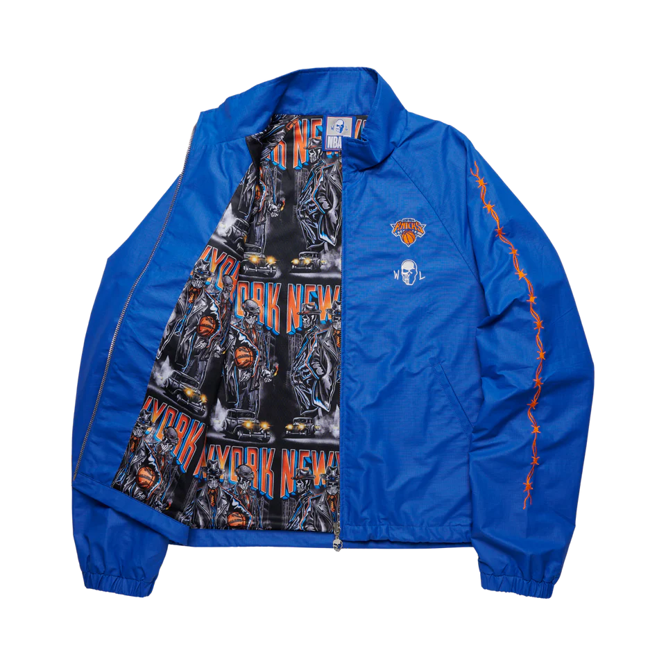 Knicks Barbed Wire Nylon Jacket1 Knicks Barbed Wire Nylon Jacket