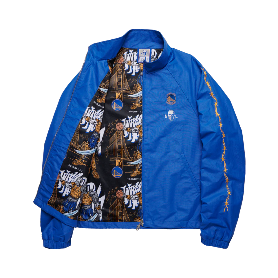 Warriors Barbed Wire Nylon Jacket1 Warriors Barbed Wire Nylon Jacket